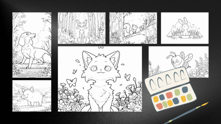 Kostenloses Malbuch: Heimische Tiere – 15 A4-Seiten zum Ausdrucken