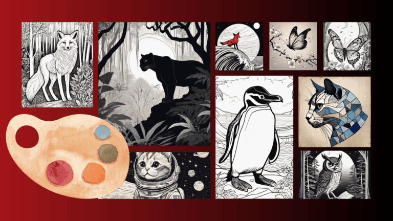 Kostenloses Malbuch: verschiedene Tiere – 12 A4-Seiten zum Ausdrucken